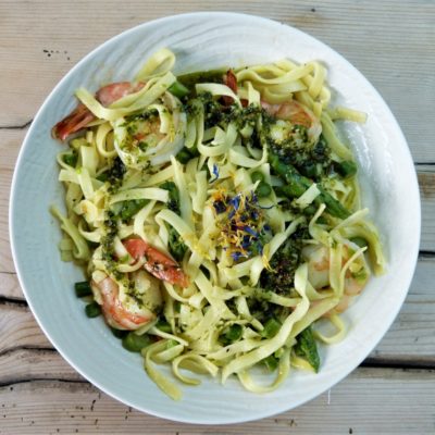 Tagliatelle con Scampi