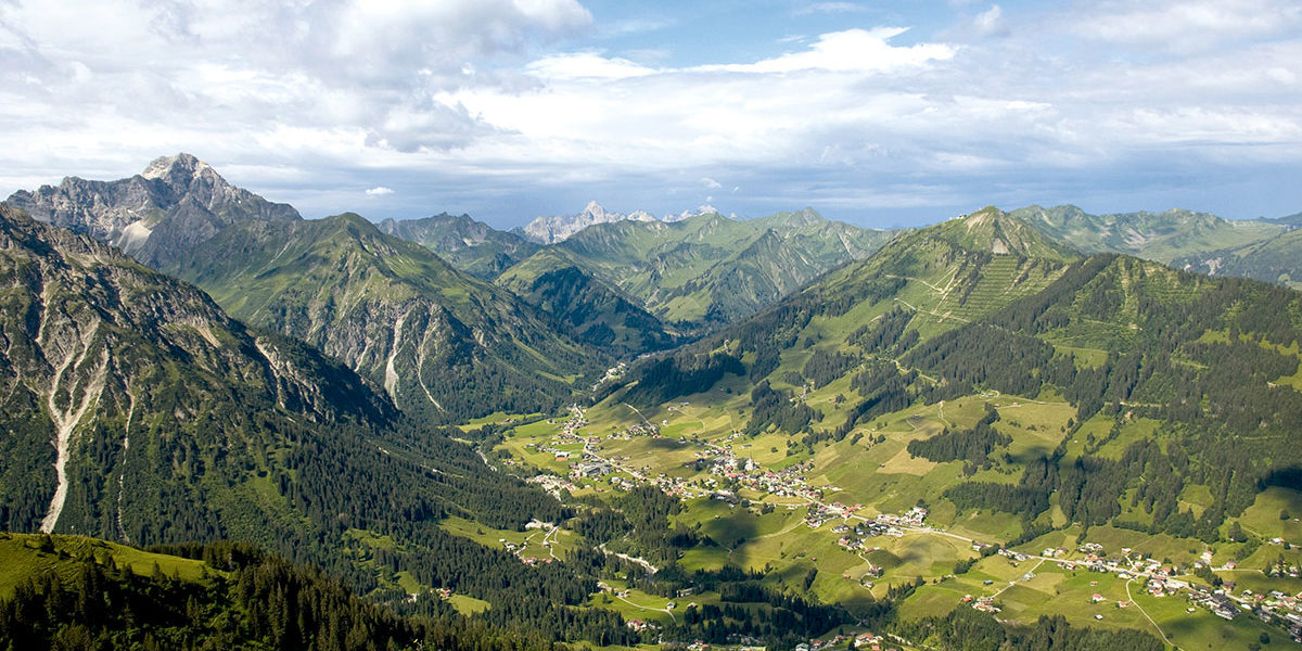 Panoramaaufnahme Kleinwalsertal