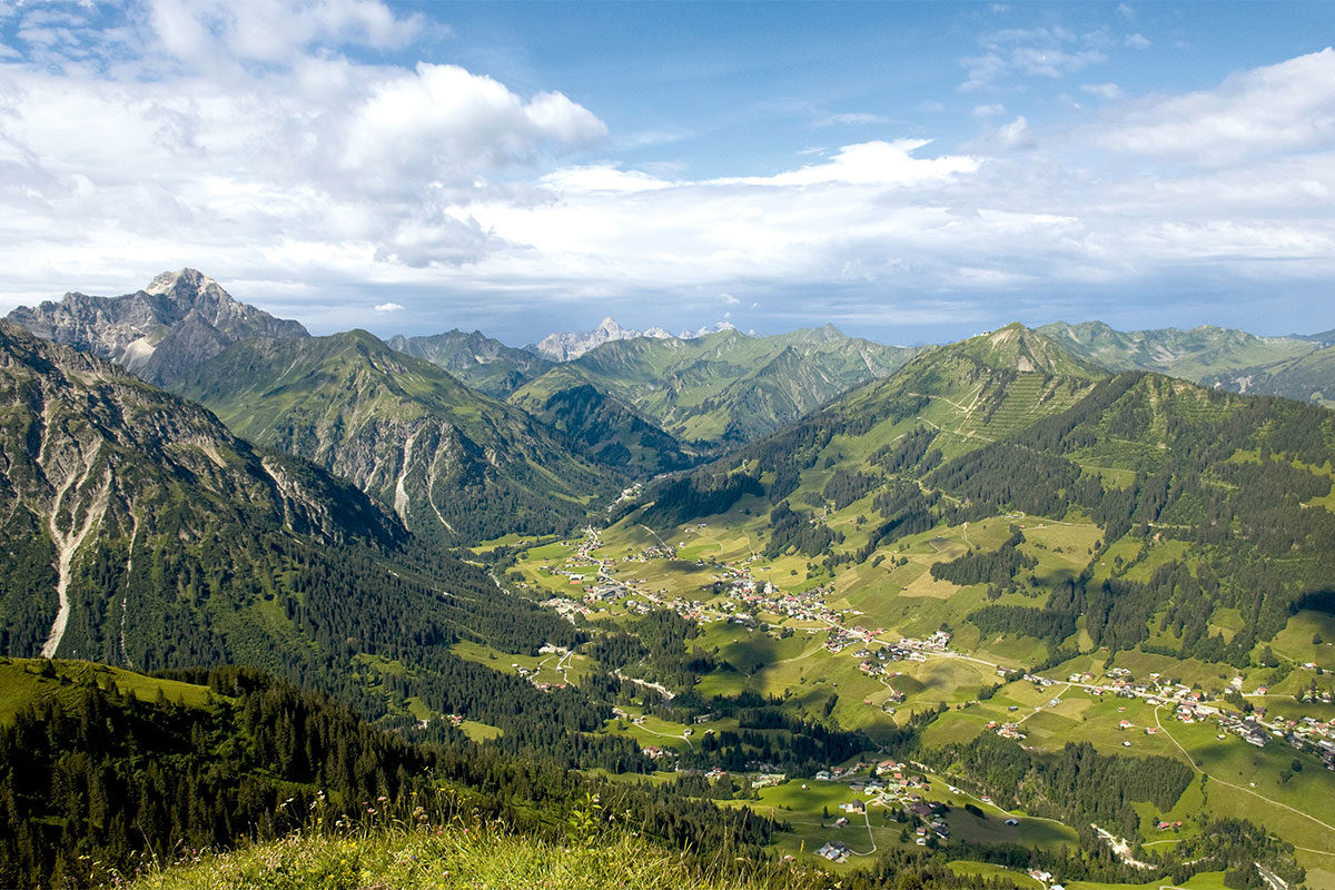 Panoramaaufnahme Kleinwalsertal